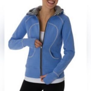 Lululemon Full Zip Scuba + Blue
